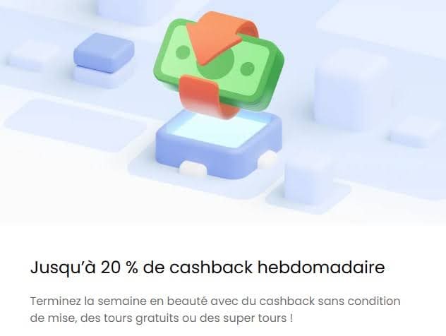 Trickz Casino cashback hebdomadaire