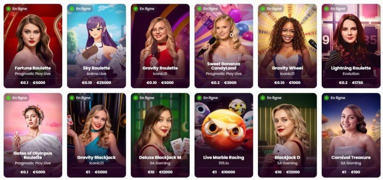 Trickz Casino jeux live